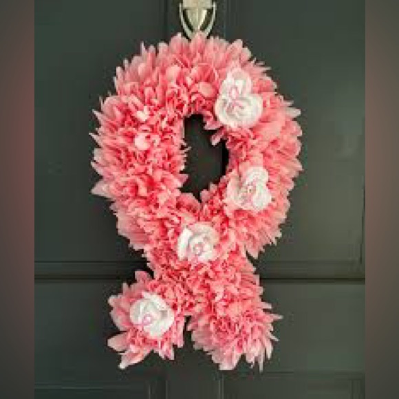 One of a kind Awareness ribbon wreath! Hand made just for you !!! - Picture 10 of 15